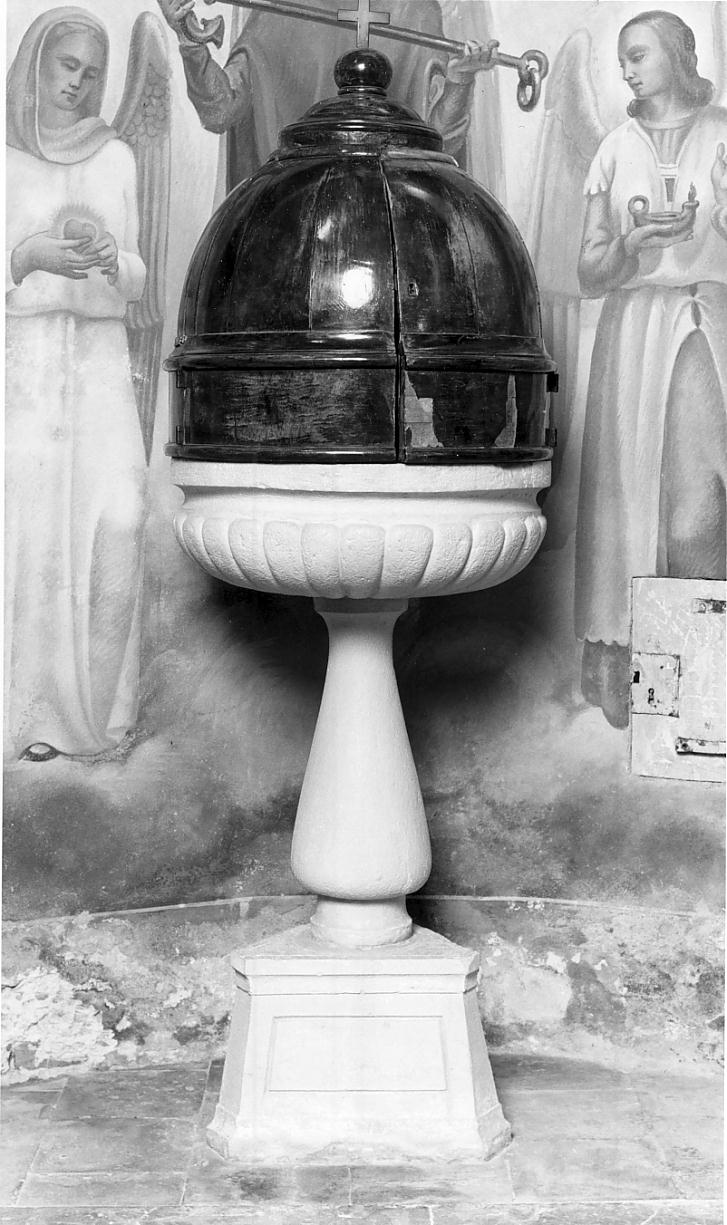 fonte battesimale, insieme - ambito bresciano (seconda metà sec. XVIII)