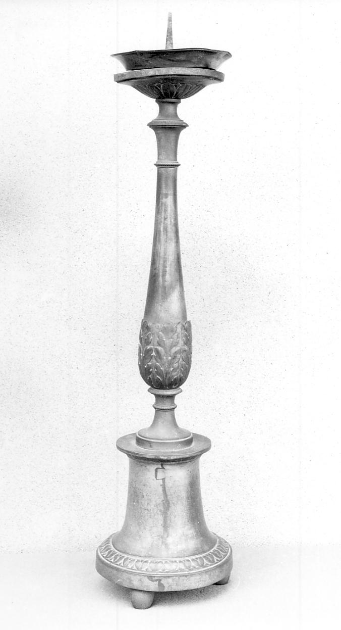 candeliere d'altare, serie - ambito cremonese (seconda metà sec. XIX)