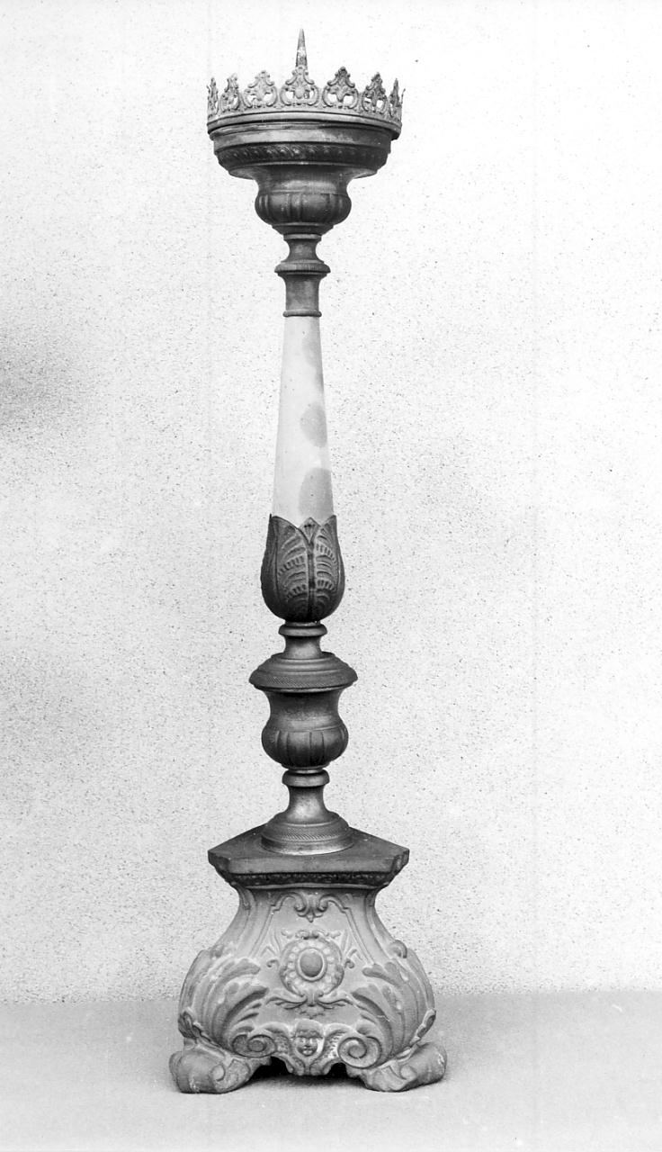 candeliere d'altare, serie - ambito cremonese (prima metà sec. XIX)