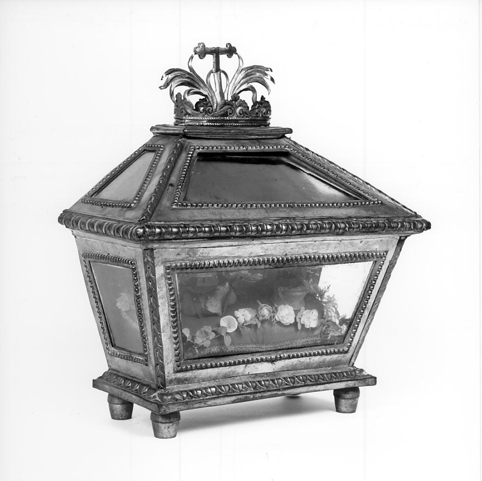 reliquiario a teca - a urna, opera isolata - ambito cremonese (prima metà sec. XIX)