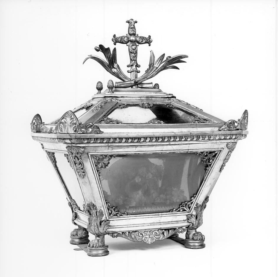 reliquiario a teca - a urna, serie - ambito cremonese (seconda metà sec. XIX)
