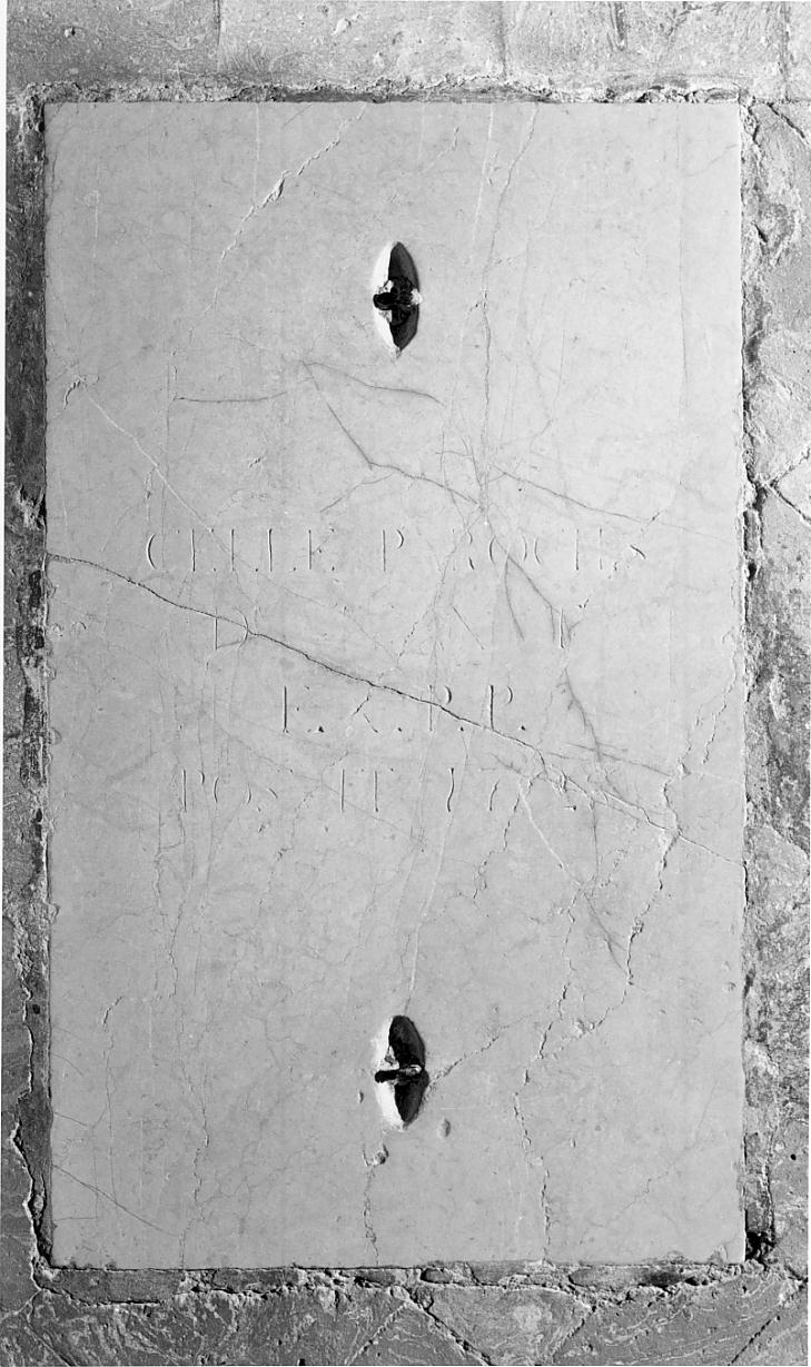 lastra tombale, opera isolata - ambito cremonese (prima metà sec. XVIII)