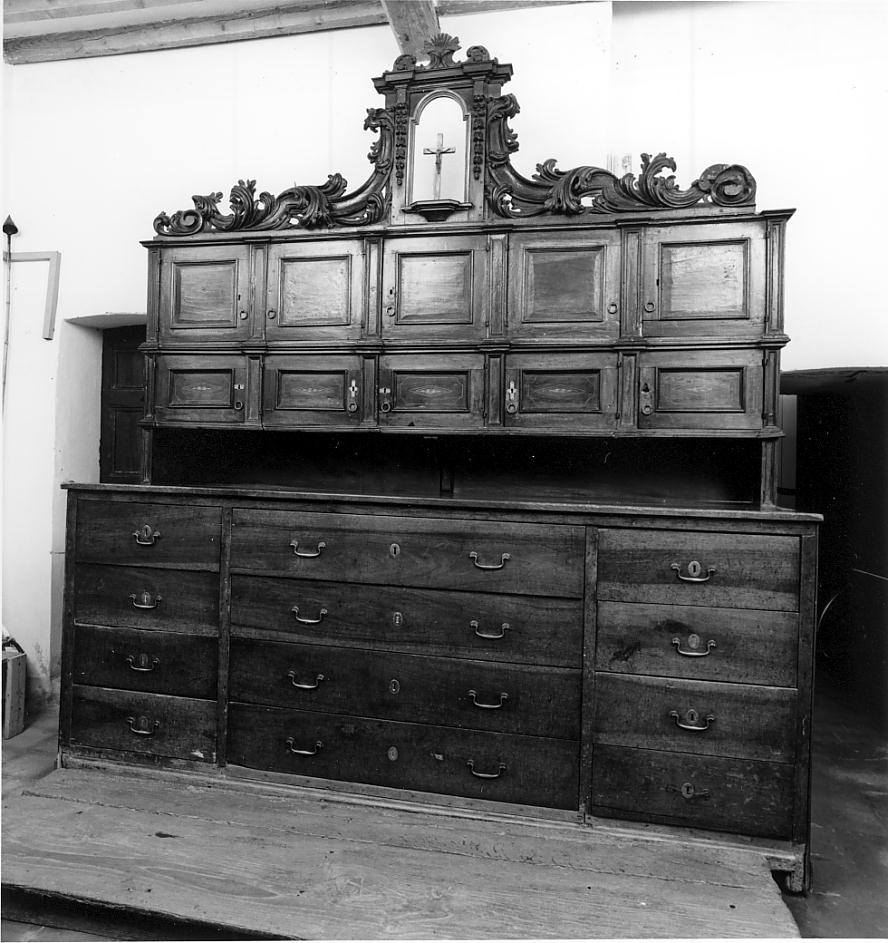 mobile da sacrestia, opera isolata - ambito cremonese (seconda metà sec. XVIII)