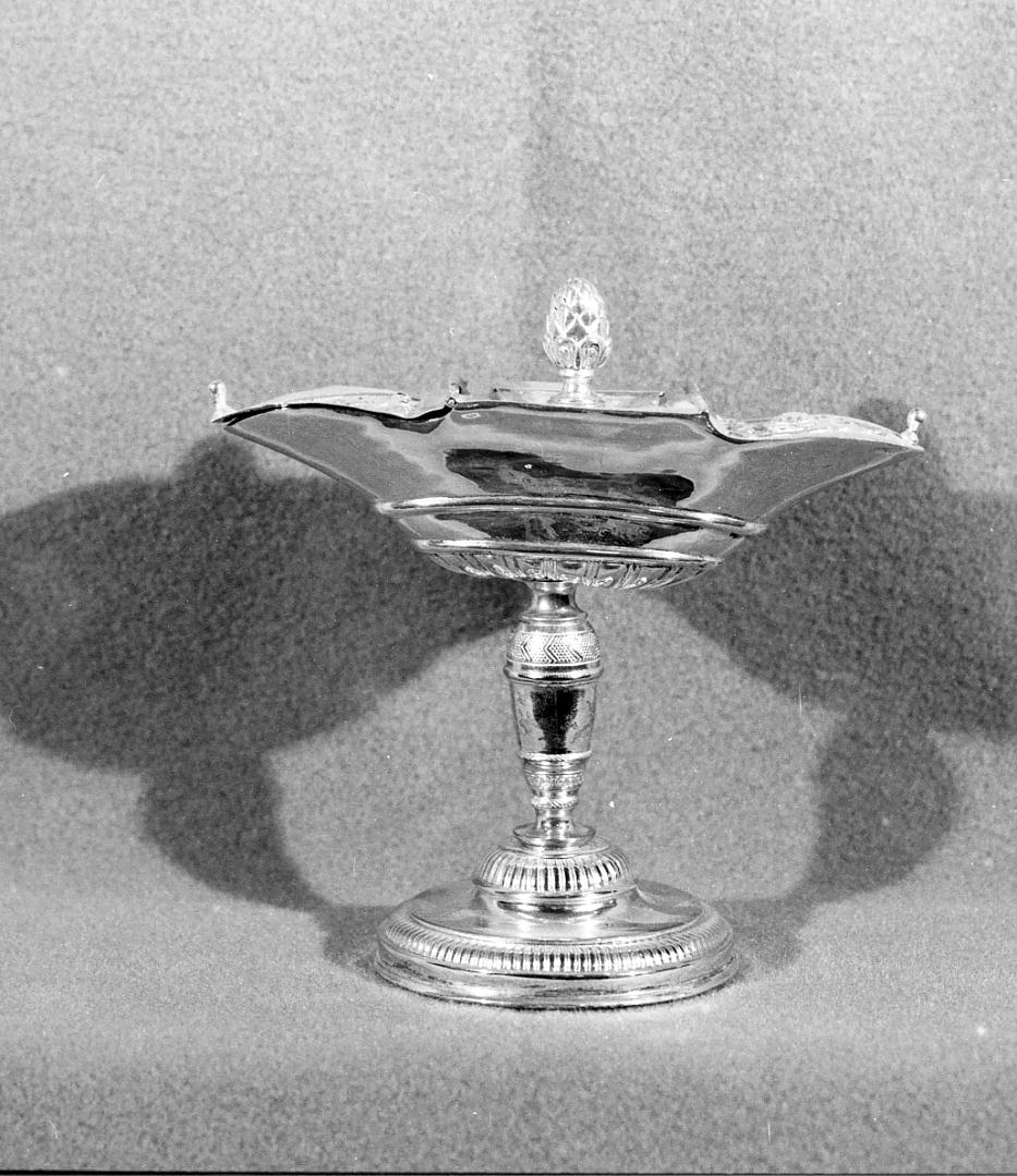 navicella portaincenso, opera isolata - ambito cremonese (seconda metà sec. XIX)