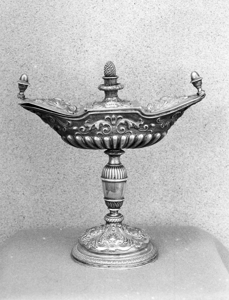 navicella portaincenso, opera isolata - ambito milanese (seconda metà sec. XIX)