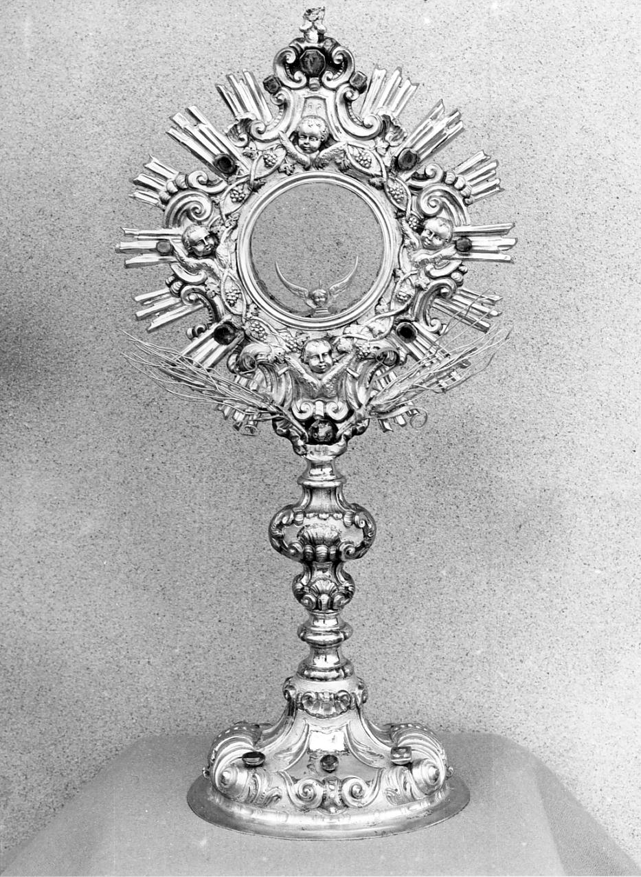 ostensorio - a raggiera, opera isolata - ambito cremonese (prima metà sec. XVIII)