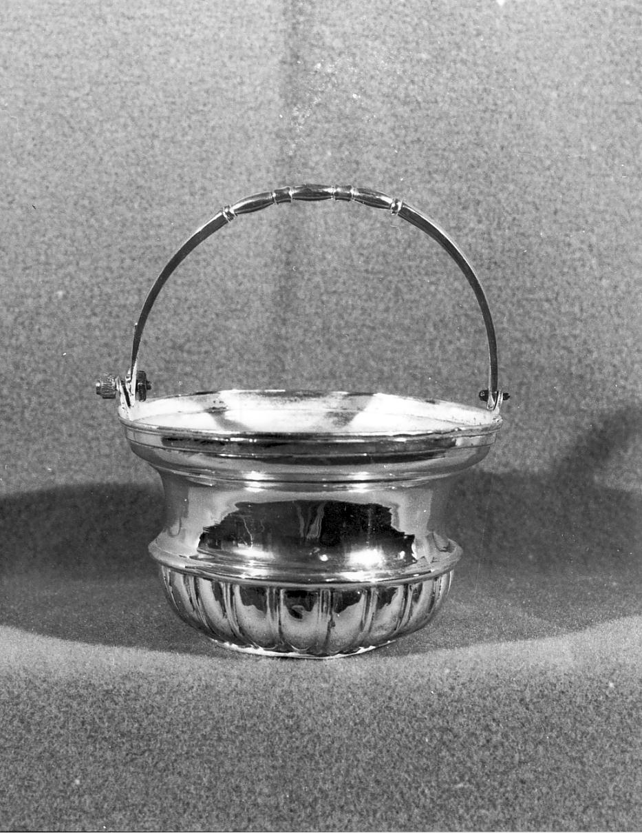 secchiello per l'acqua benedetta, opera isolata - ambito cremonese (prima metà sec. XIX)