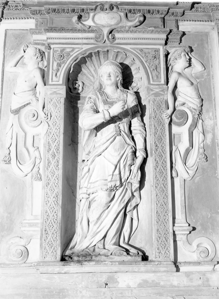 Santa Lucia (statua, elemento d'insieme) - ambito lombardo (prima metà sec. XVII)