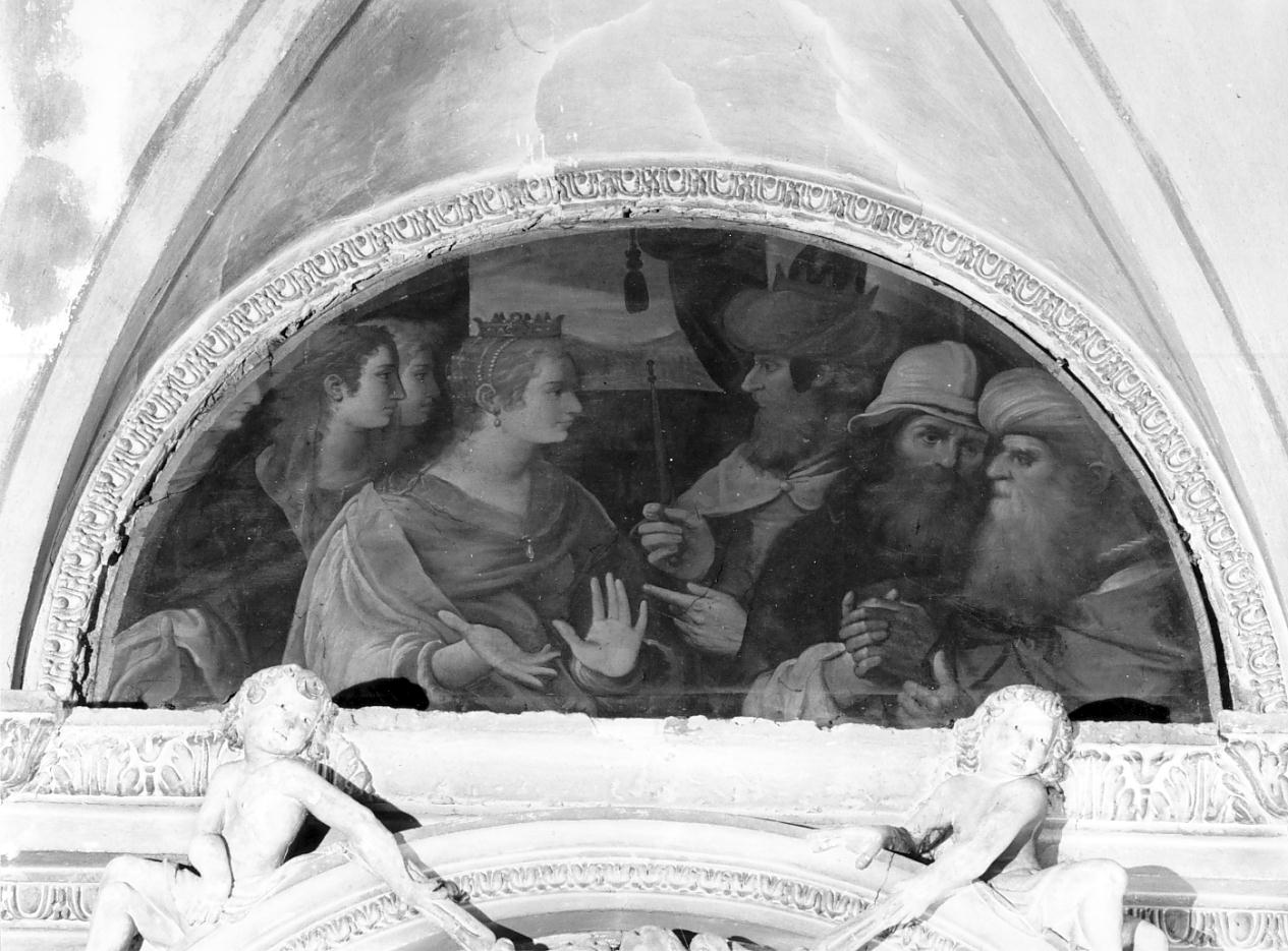 eroine bibliche, Salomone e la regina di Saba (dipinto, ciclo) di Borbone Jacopo da Novellara (primo quarto sec. XVII)
