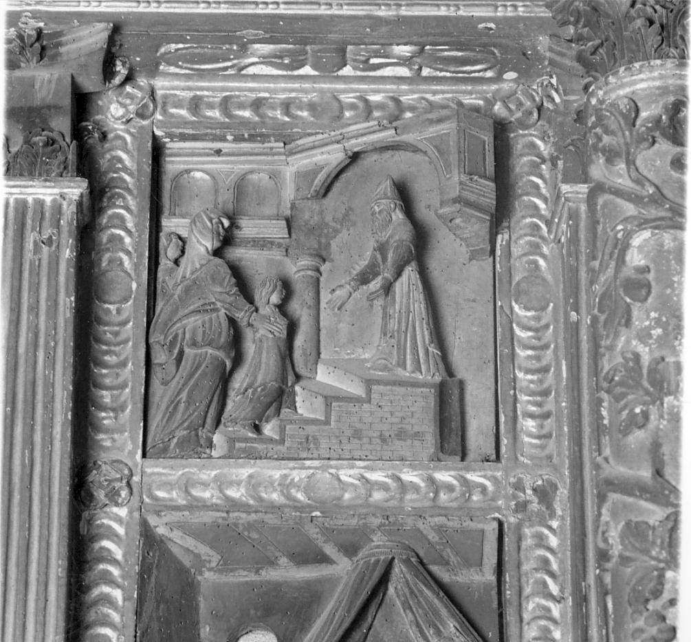 storie di Sant'Anna e San Gioacchino (decorazione plastica, ciclo) - ambito mantovano, ambito cremonese (prima metà sec. XVII)