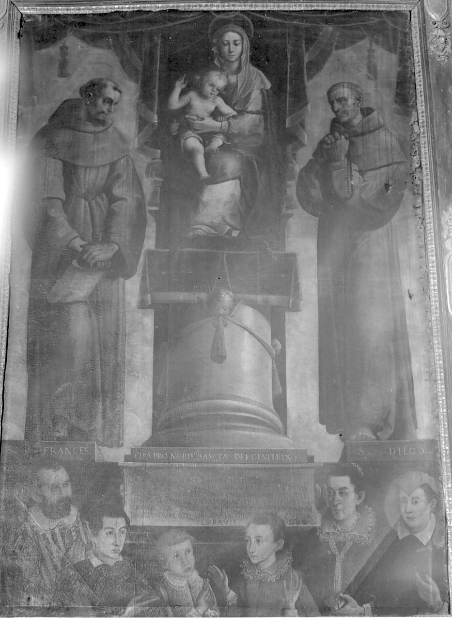 Madonna con Bambino e altri personaggi (dipinto, opera isolata) di Borbone Jacopo da Novellara (primo quarto sec. XVII)