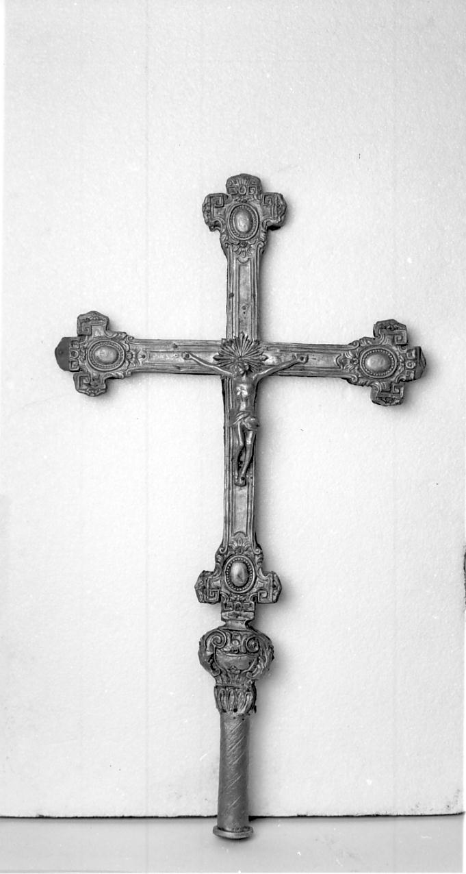 croce processionale, opera isolata - ambito lombardo (prima metà sec. XIX)