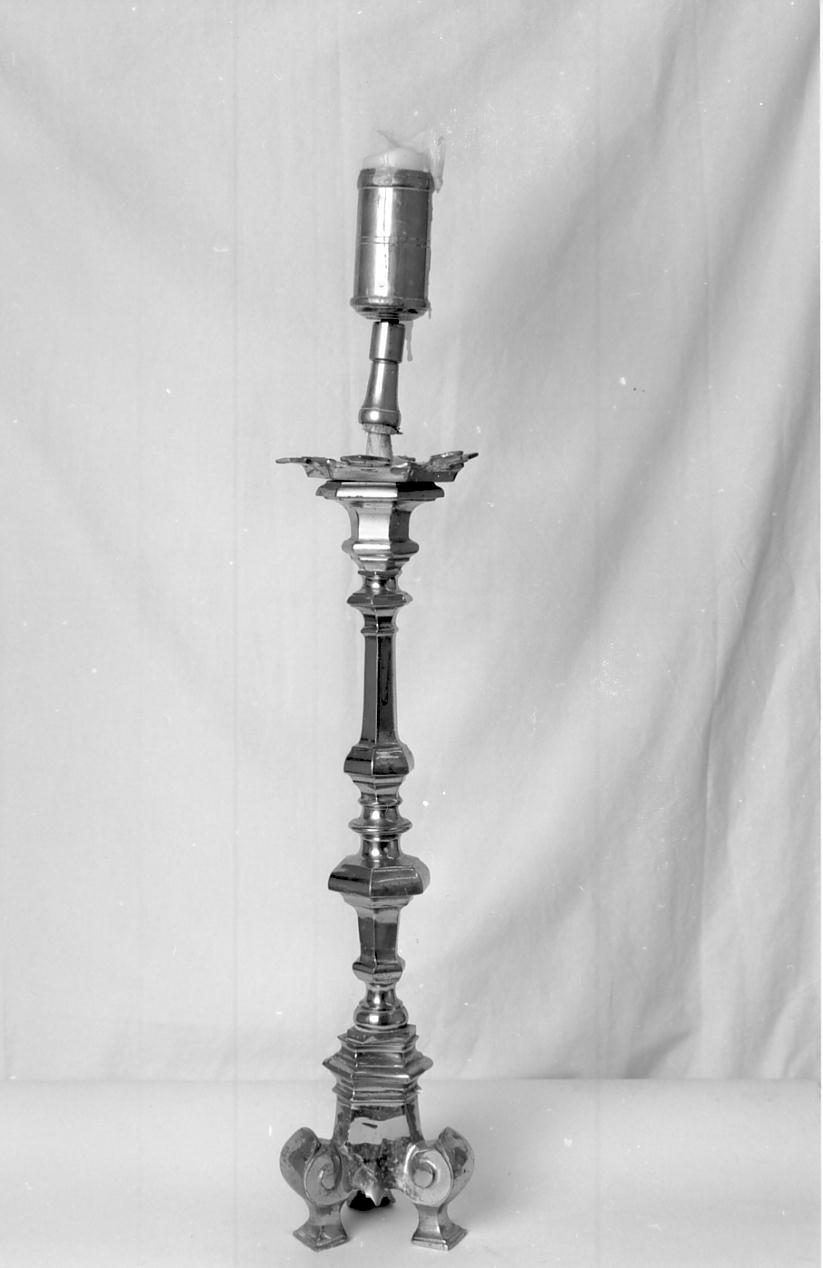 candeliere d'altare, serie - ambito lombardo (seconda metà sec. XIX)