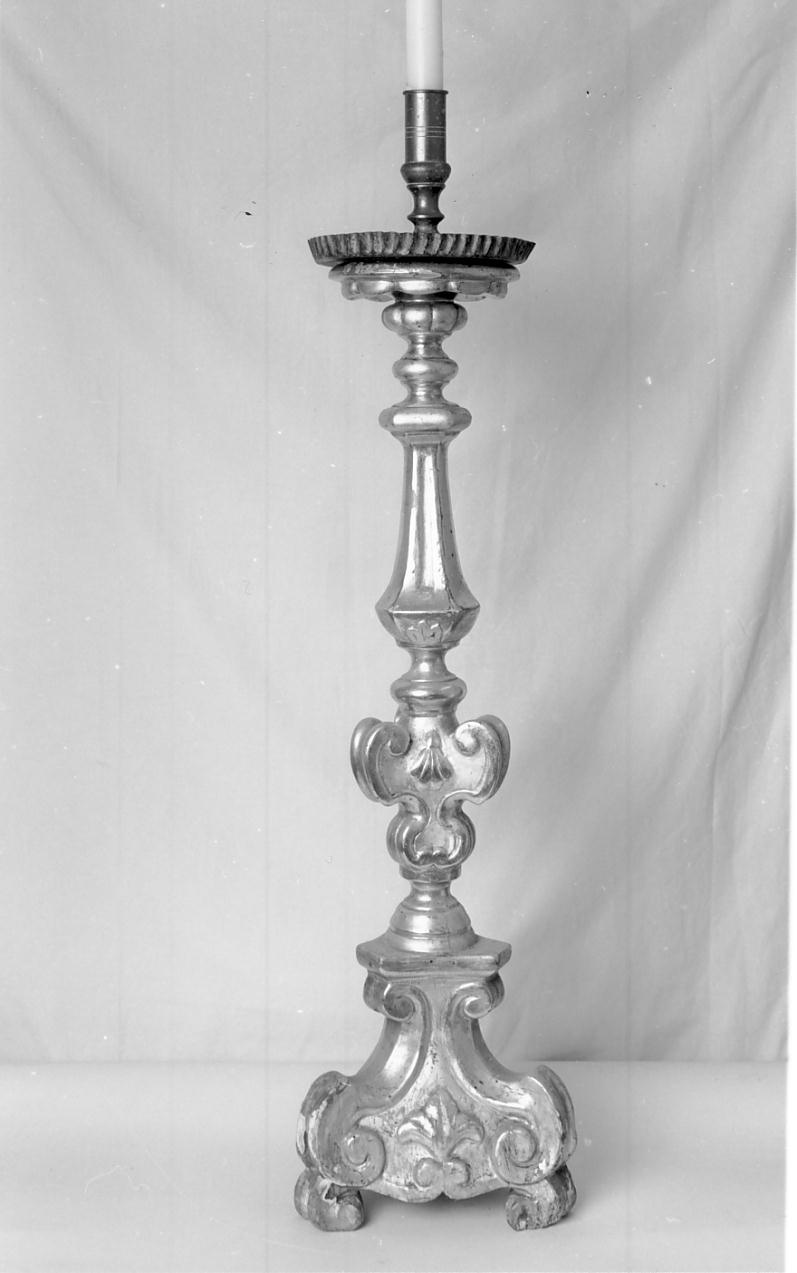 candeliere d'altare, serie - ambito lombardo (seconda metà sec. XIX)