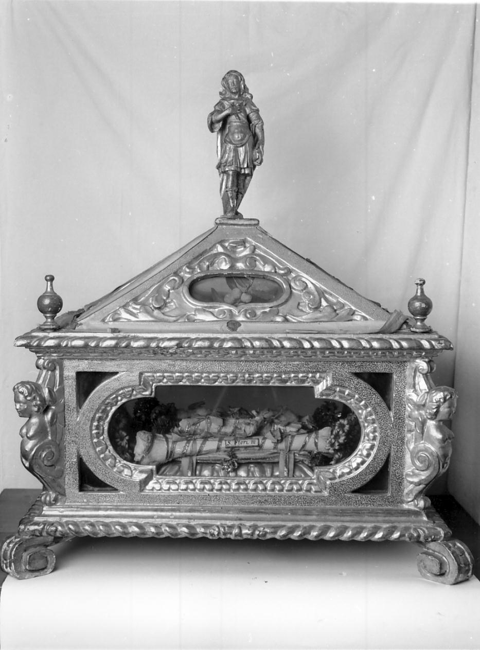 reliquiario a teca - a urna, opera isolata - ambito lombardo (ultimo quarto sec. XVIII)