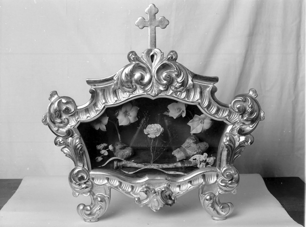 reliquiario a teca - a urna, serie - ambito lombardo (prima metà sec. XIX)