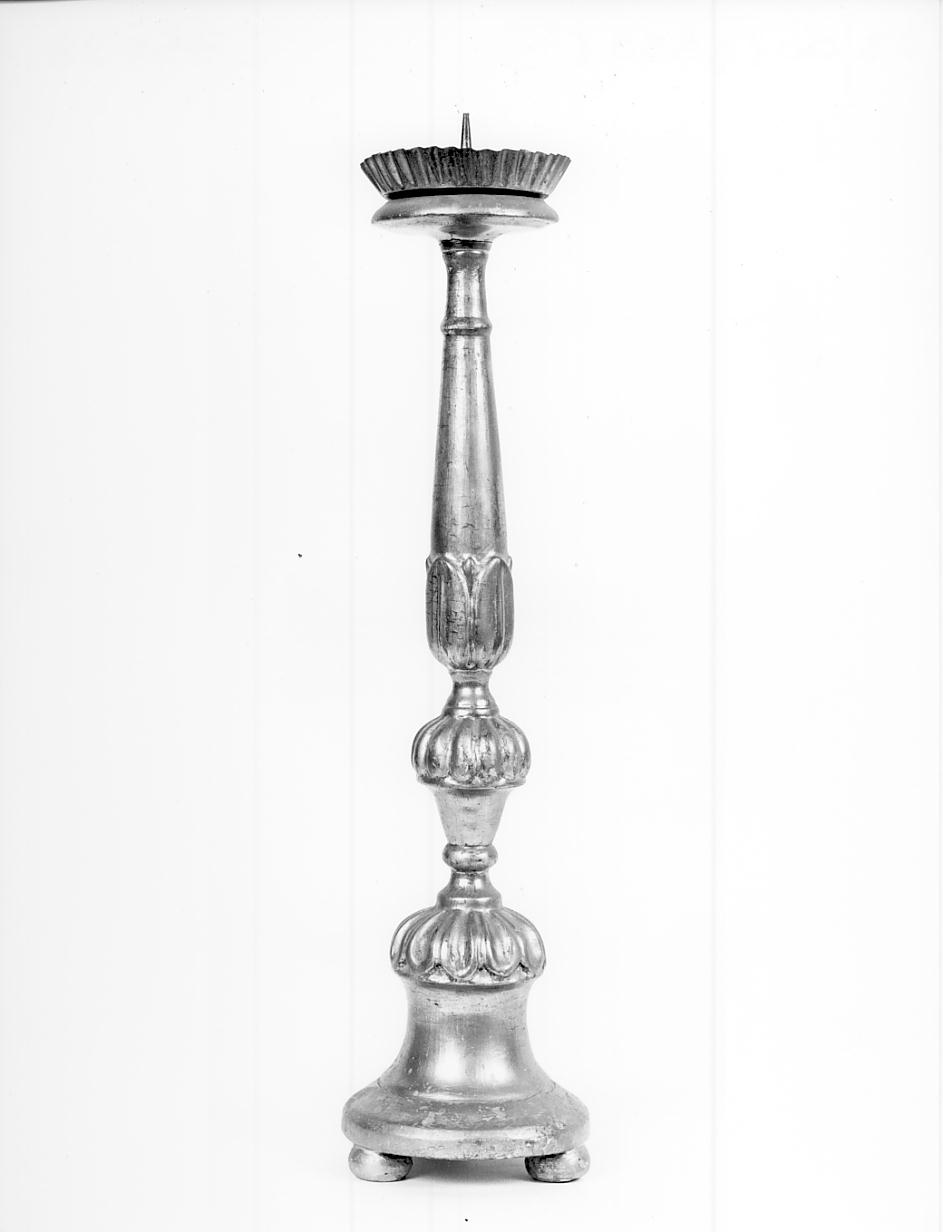candeliere d'altare, serie - ambito cremonese (seconda metà sec. XIX)
