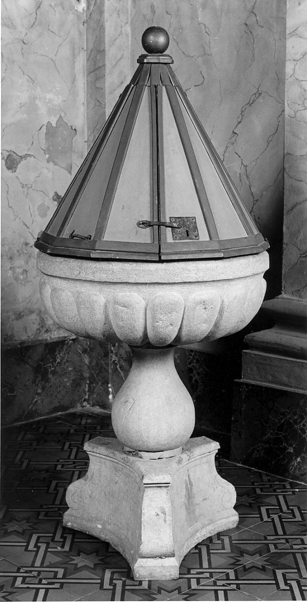 fonte battesimale, insieme - ambito cremonese (seconda metà sec. XVII)