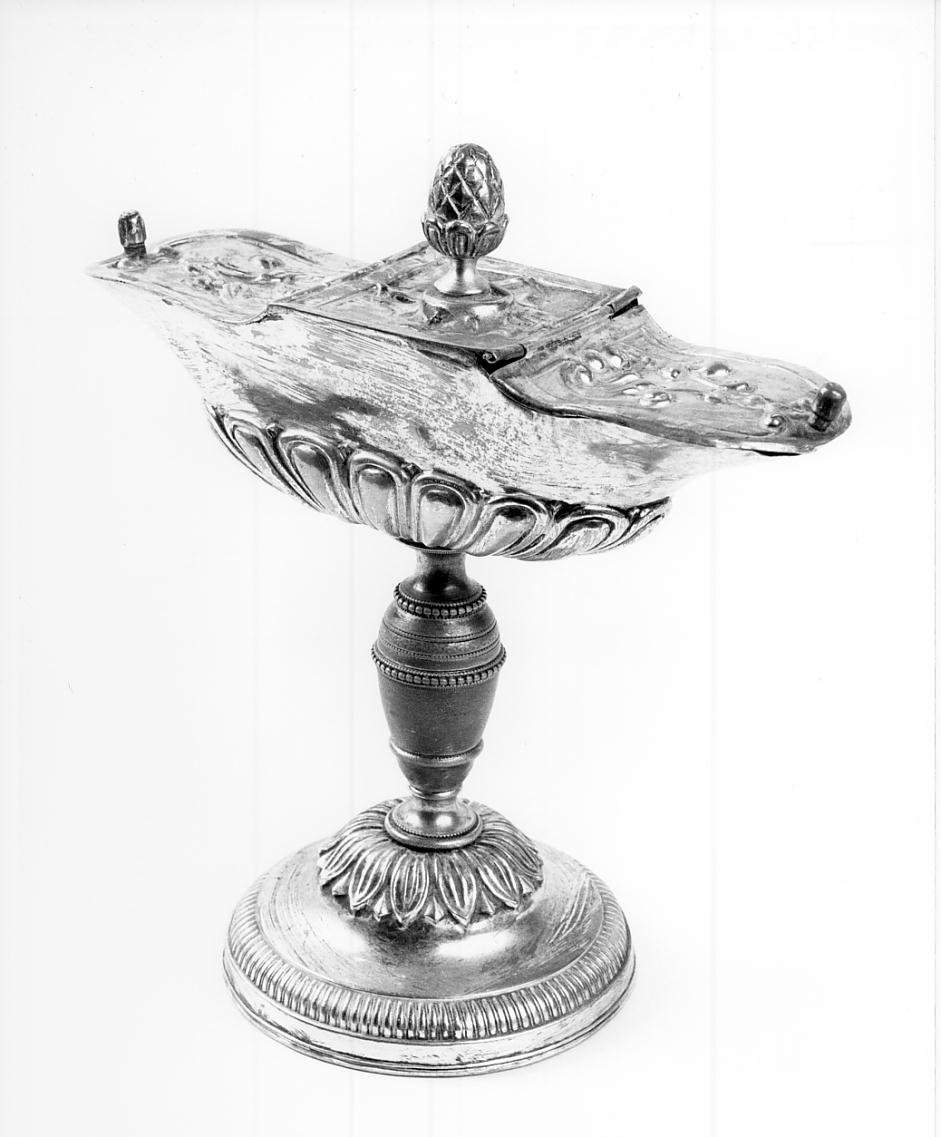 navicella portaincenso, opera isolata - ambito lombardo (fine/inizio secc. XIX/ XX)