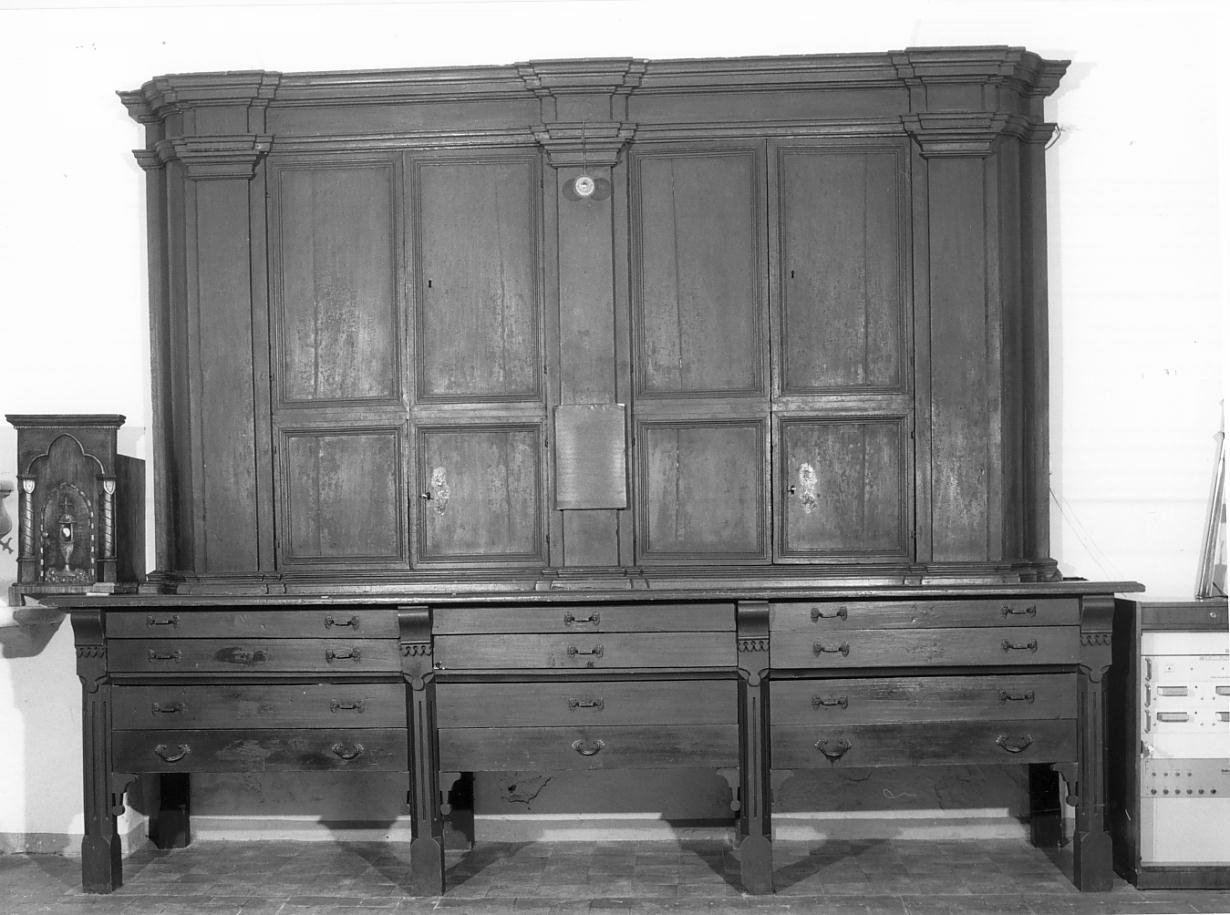 mobile da sacrestia - ambito mantovano (primo quarto sec. XIX, sec. XX)