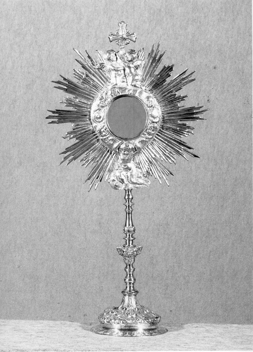 ostensorio - a raggiera - ambito mantovano (seconda metà sec. XVIII)