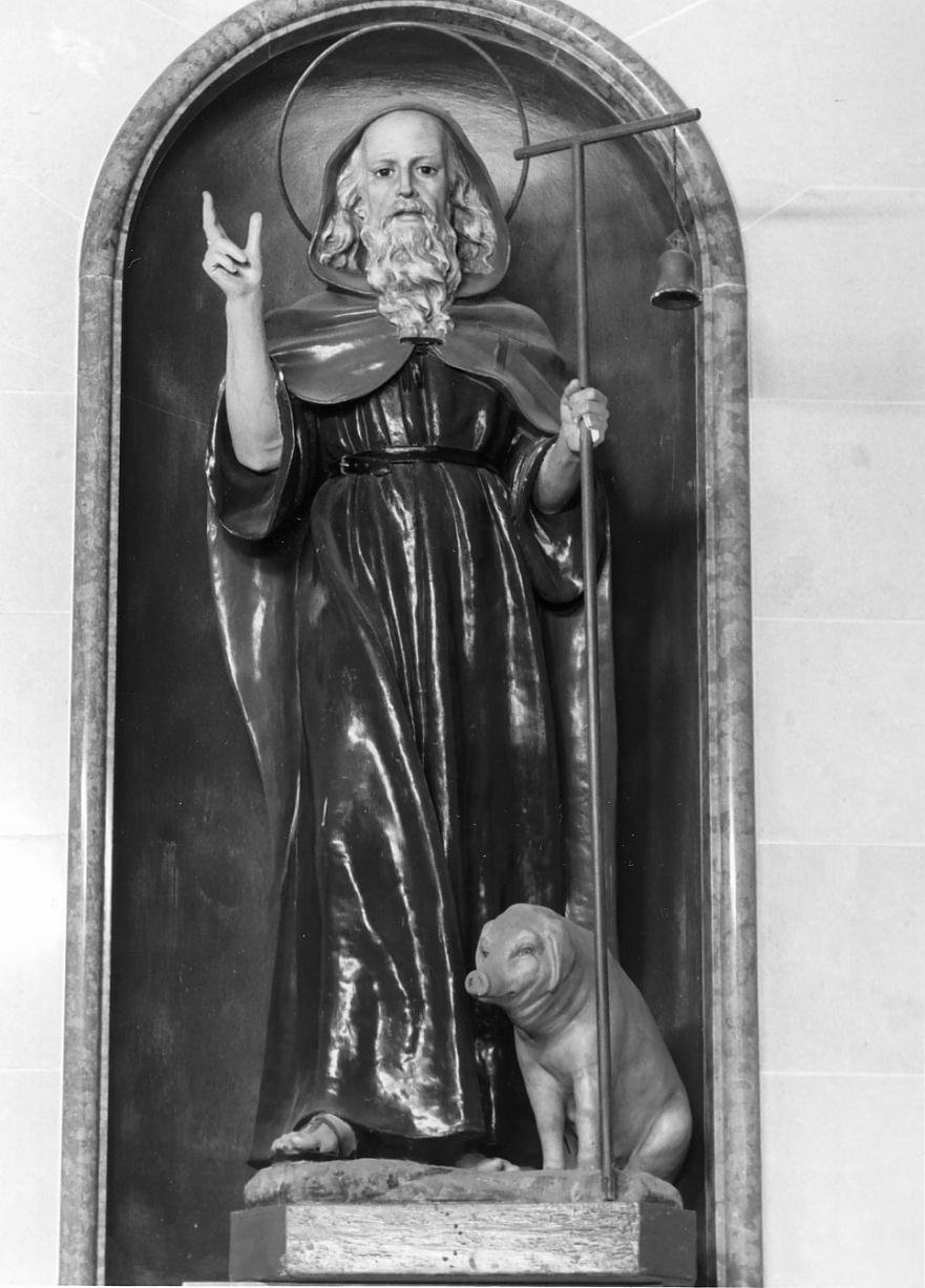 Sant'Antonio Abate (statua) - ambito mantovano (seconda metà sec. XIX)