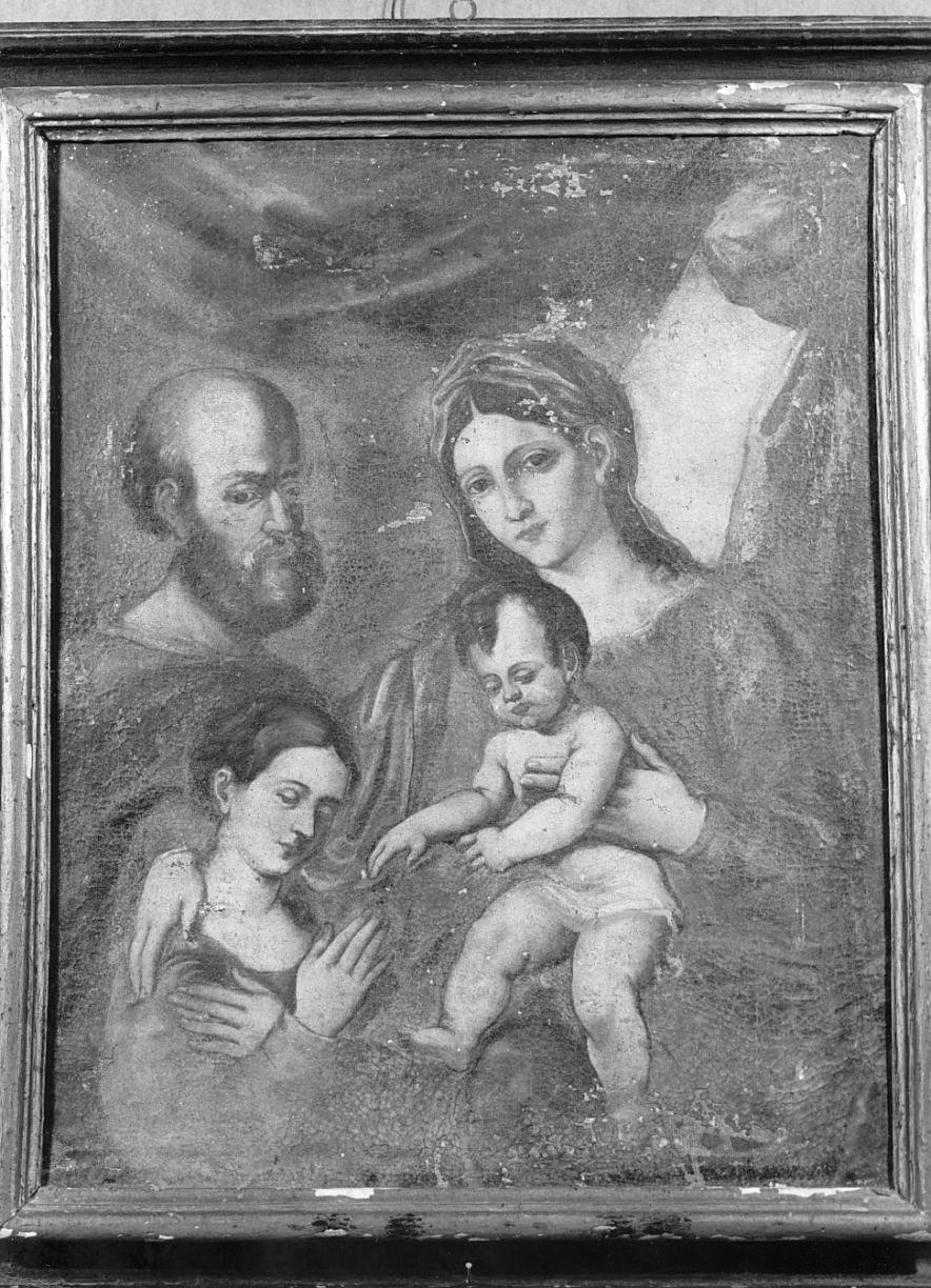 Sacra Famiglia con supplice (dipinto) - ambito mantovano (seconda metà sec. XIX)
