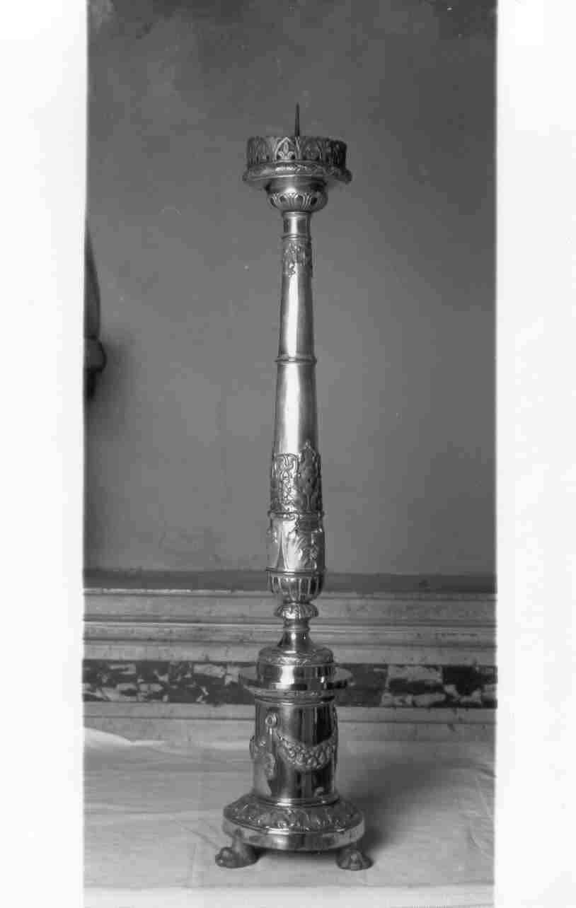 candeliere d'altare, serie - ambito mantovano (metà sec. XIX)