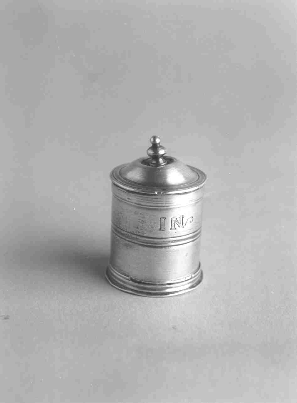 vasetto per l'olio degli infermi, opera isolata di Bertolotti Gerolamo (sec. XVIII)