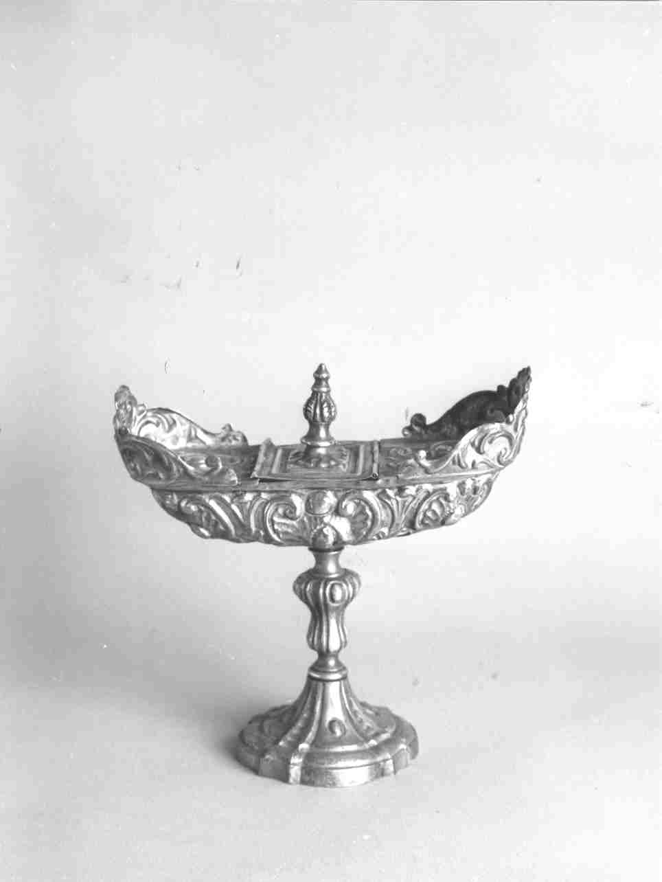 navicella portaincenso, opera isolata - bottega lombarda (prima metà sec. XIX)