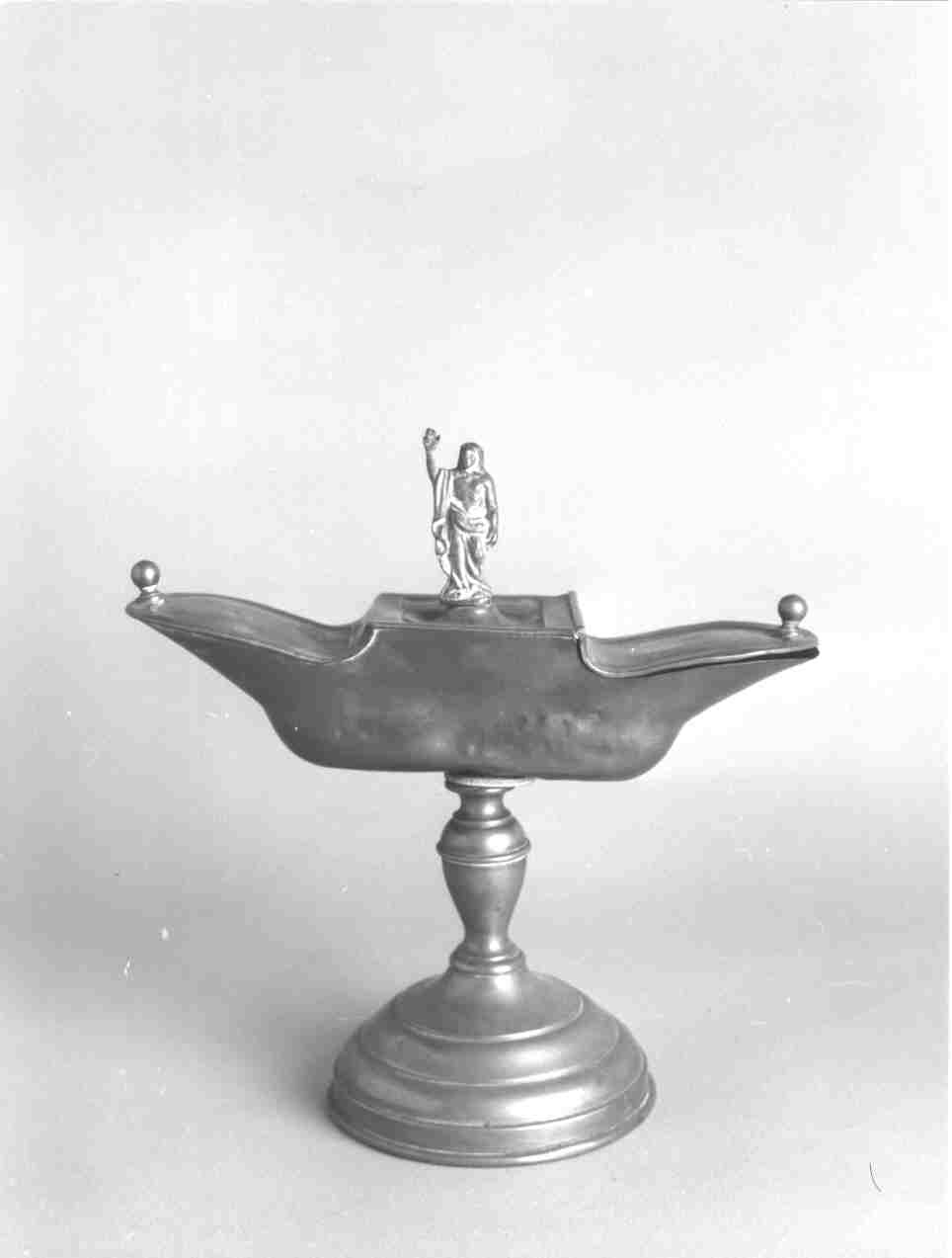 navicella portaincenso, opera isolata - bottega lombarda (prima metà sec. XIX)