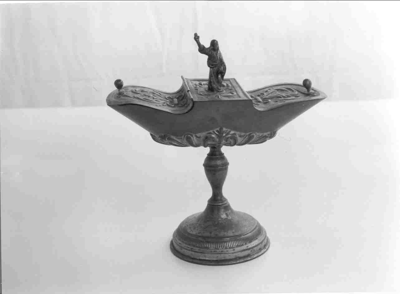 navicella portaincenso, opera isolata - ambito mantovano (seconda metà sec. XIX)