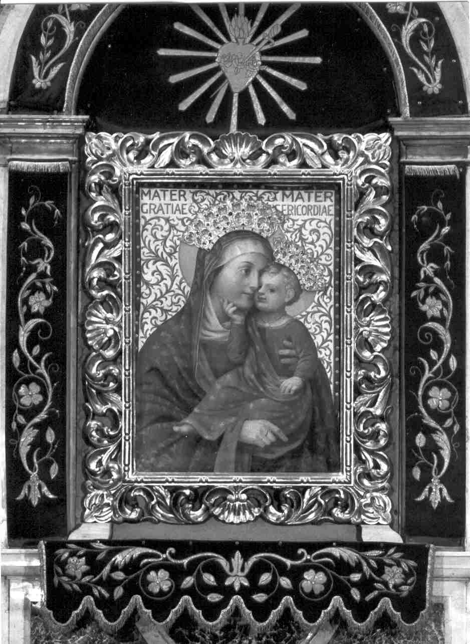 Madonna delle Grazie, Madonna con Bambino (dipinto, opera isolata) di Resi Giuseppe (sec. XX)