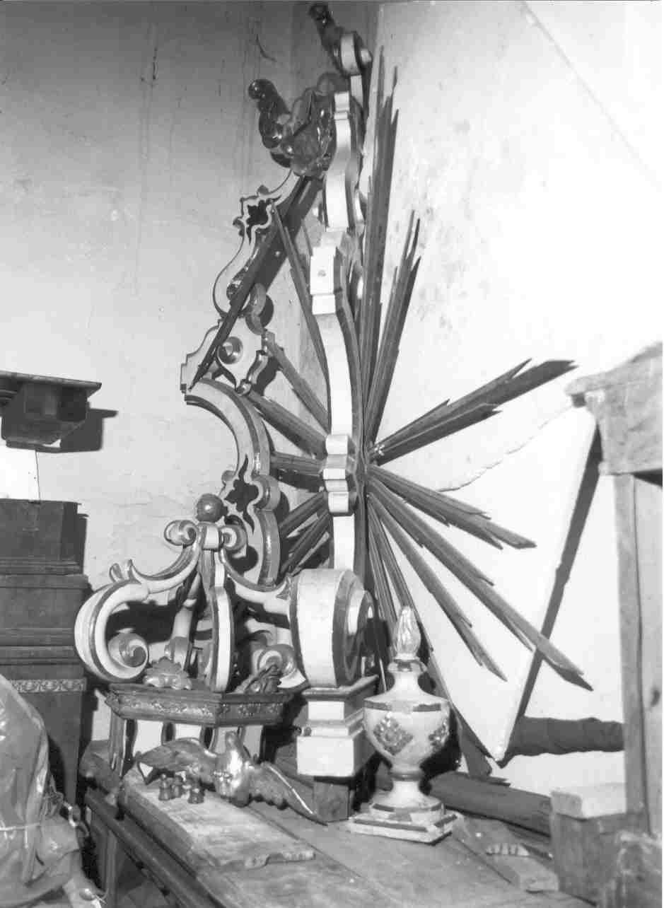 tronetto per esposizione eucaristica, opera isolata - ambito mantovano (terzo quarto sec. XIX)