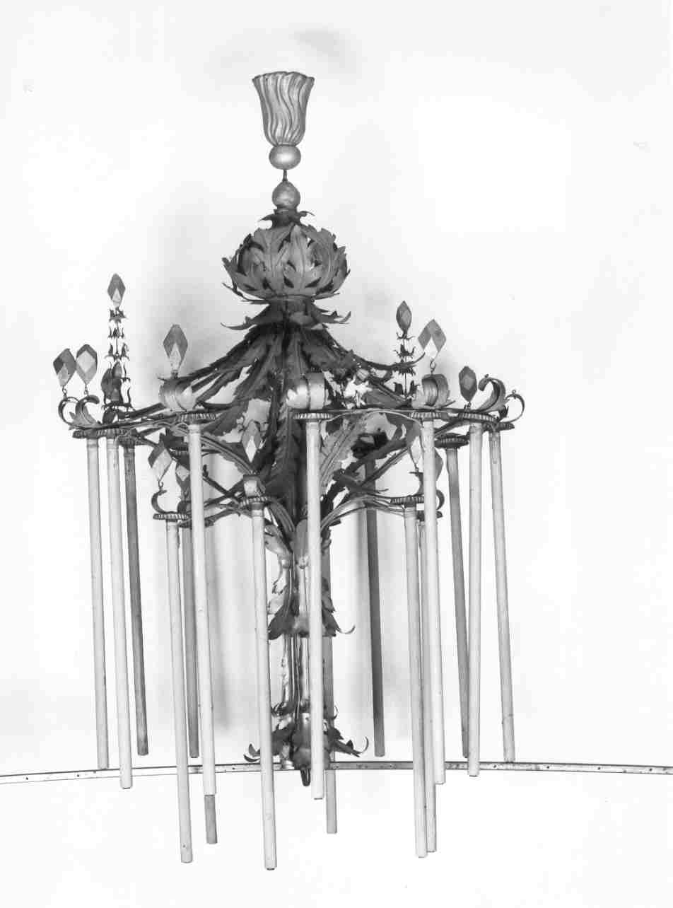 lampadario - a bracci, serie di Morselli Ugo (metà sec. XX)