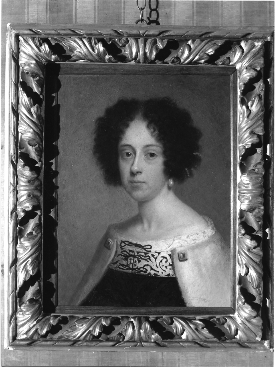 ritratto di donna (dipinto, opera isolata) - ambito lombardo (terzo quarto sec. XIX)