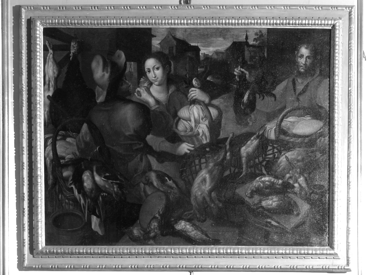 scena di mercato (dipinto, opera isolata) di Campi Vincenzo (attribuito) (seconda metà sec. XVI)
