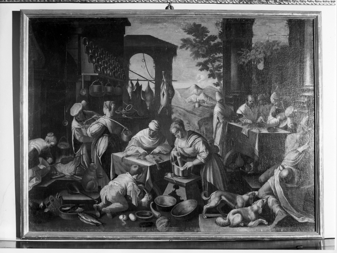 parabola del ricco Epulone (dipinto, opera isolata) - ambito veneto (seconda metà sec. XVI)