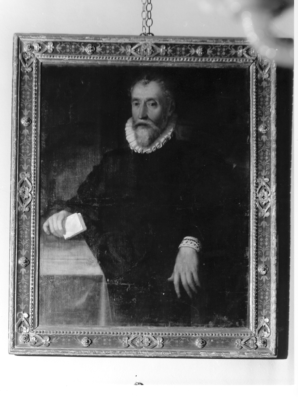 ritratto d'uomo (dipinto, opera isolata) - ambito veneto (ultimo quarto sec. XVI)