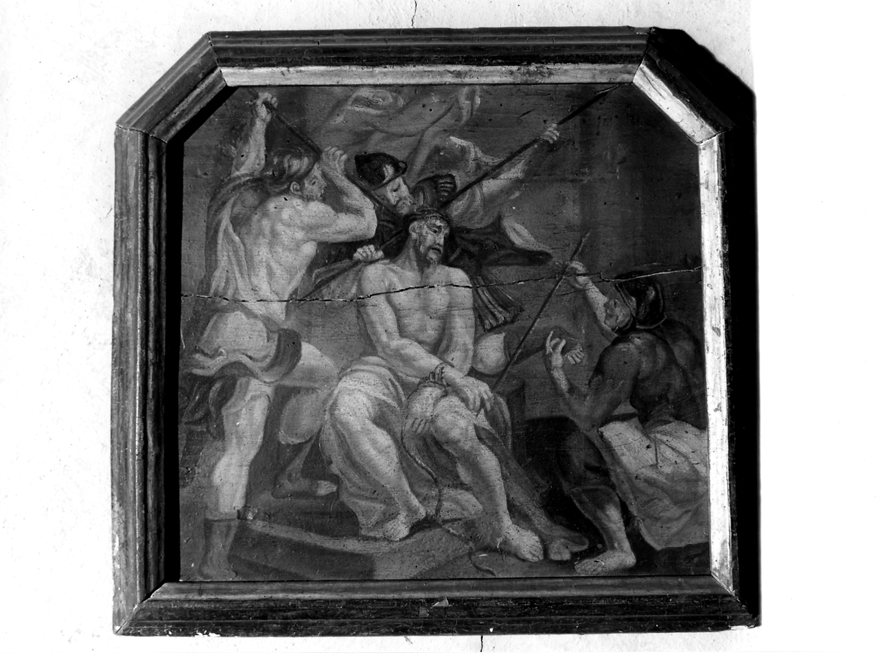 incoronazione di spine (dipinto, opera isolata) - ambito lombardo (seconda metà sec. XVII)