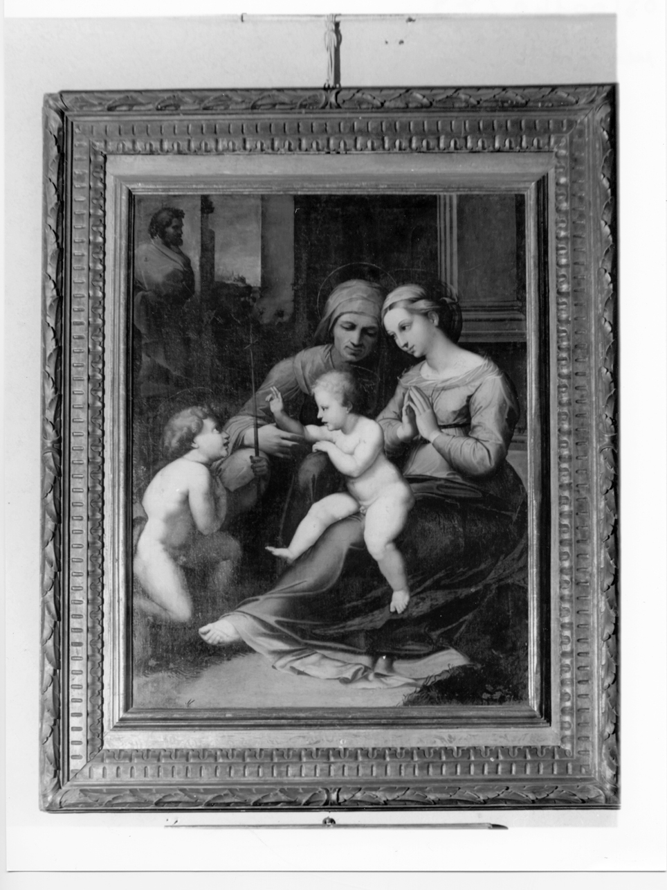 Sacra Famiglia con San Giovannino e Sant'Elisabetta (dipinto, opera isolata) - ambito romano (secondo quarto sec. XVI)