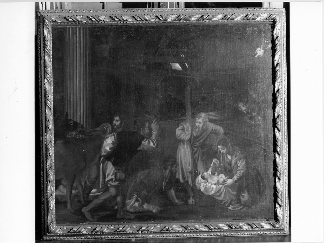 adorazione dei pastori (dipinto, opera isolata) - ambito veneziano (secondo quarto sec. XVI)