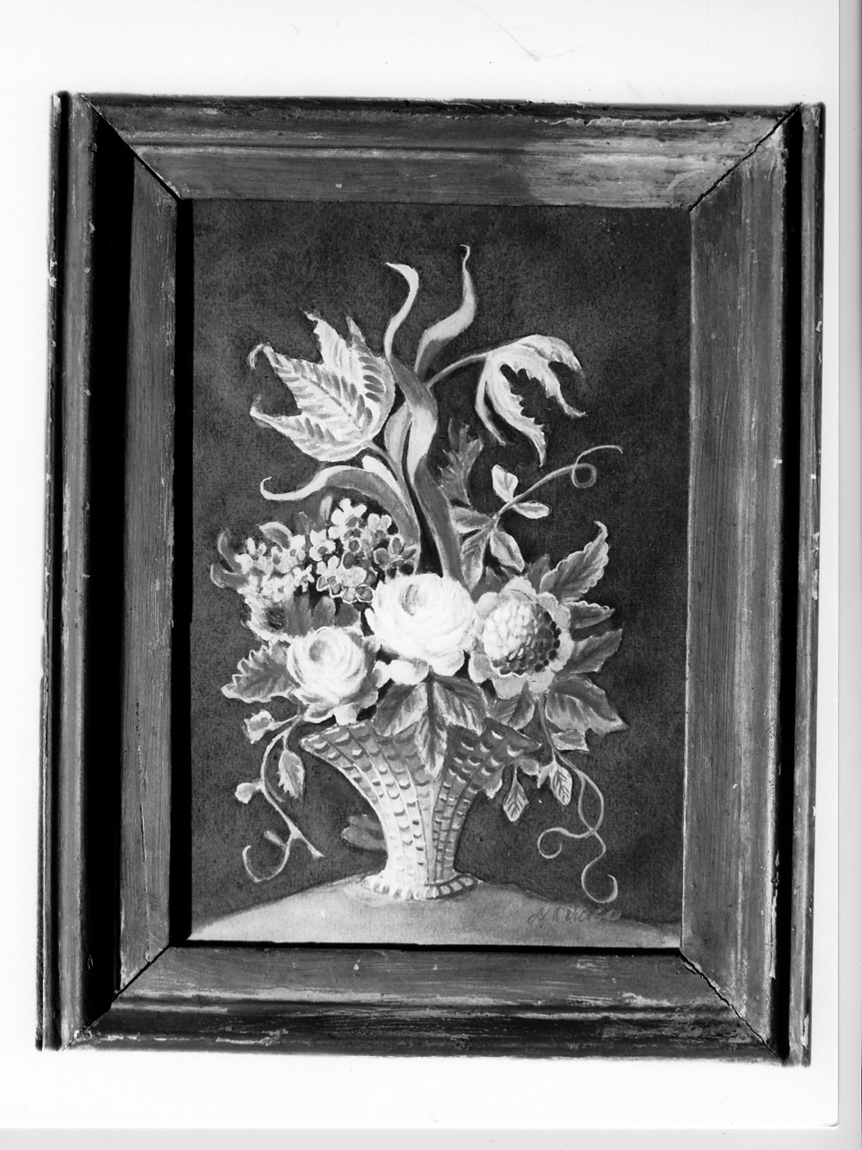 Vaso con fiori (dipinto, opera isolata) di D'Arco Giovanna (prima metà sec. XX)