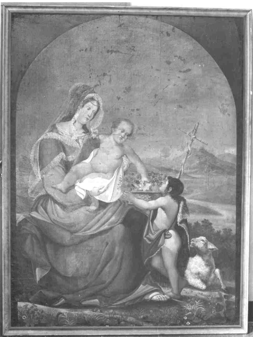 Madonna con Bambino e San Giovannino (dipinto, opera isolata) di D'Arco Carlo (secondo quarto sec. XIX)