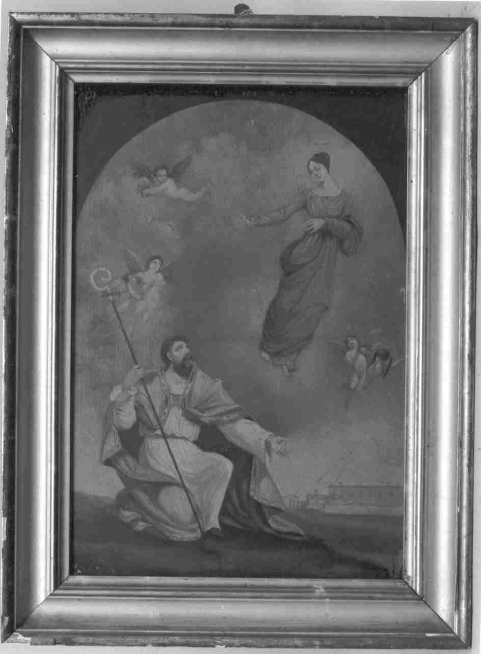 apparizione della Madonna a San Liborio (dipinto, opera isolata) di D'Arco Carlo (metà sec. XIX)