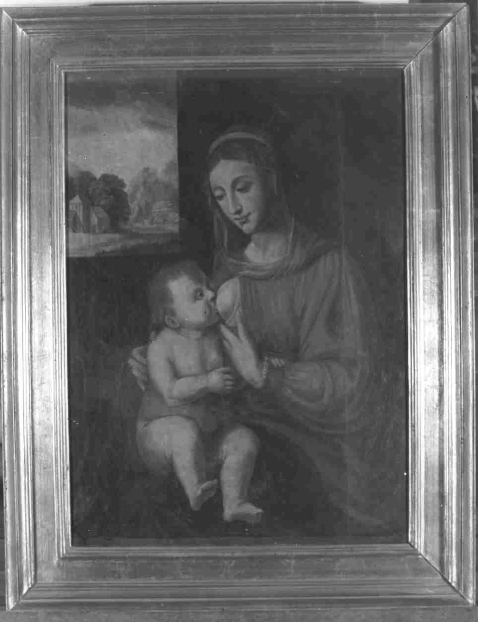 Madonna del Latte (dipinto, opera isolata) di D'Arco Giovanna (prima metà sec. XX)