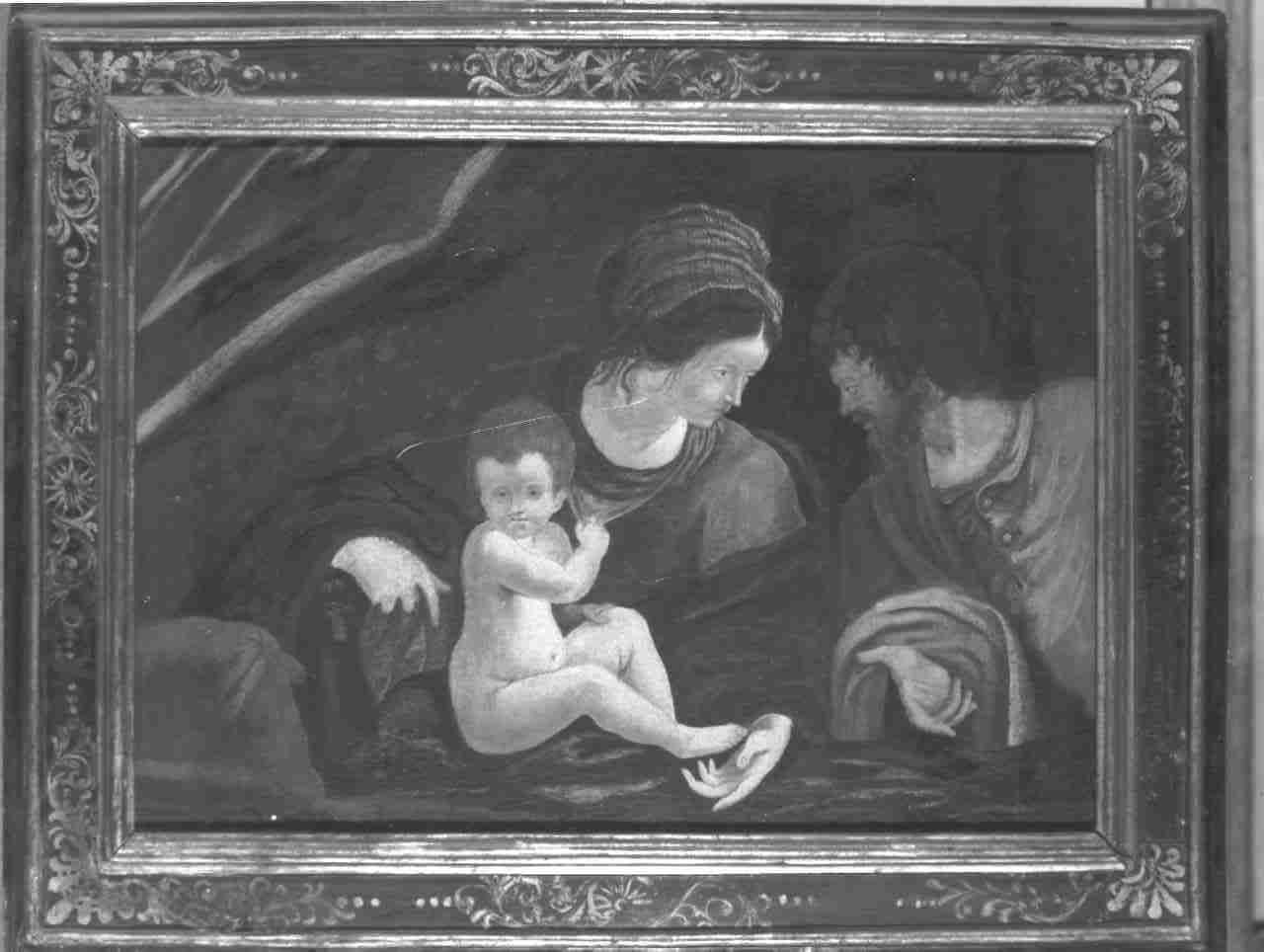 Sacra Famiglia (dipinto, opera isolata) - ambito veneto (ultimo quarto sec. XVI)