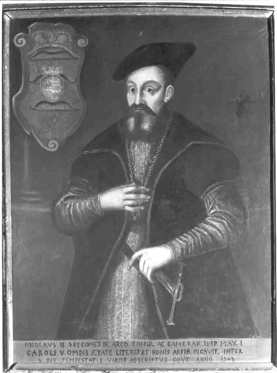 ritratto di Nicolò d'Arco (dipinto, opera isolata) di D'Arco Giovanna (terzo quarto sec. XX)