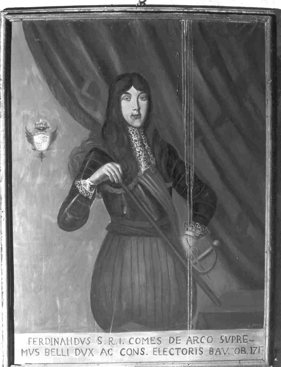 ritratto di Ferdinando d'Arco (dipinto, opera isolata) di D'Arco Giovanna (terzo quarto sec. XX)