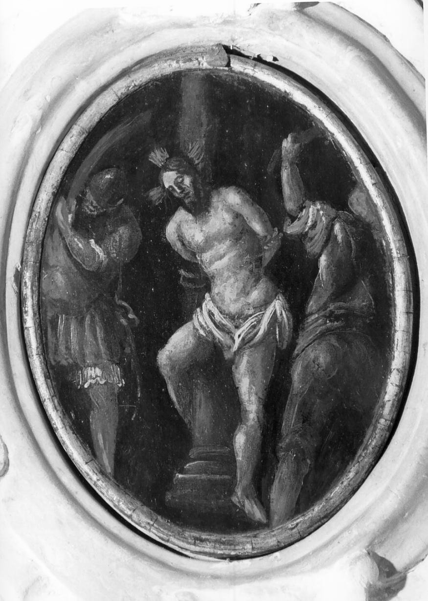 II Mistero doloroso del rosario: Flagelazione di Cristo (dipinto, elemento d'insieme) - ambito mantovano (sec. XVII)